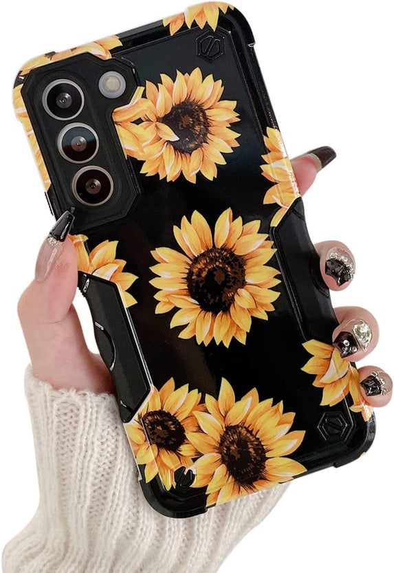 Redpepper Galaxy S22 Plus cover glitter fiori slim antiurto