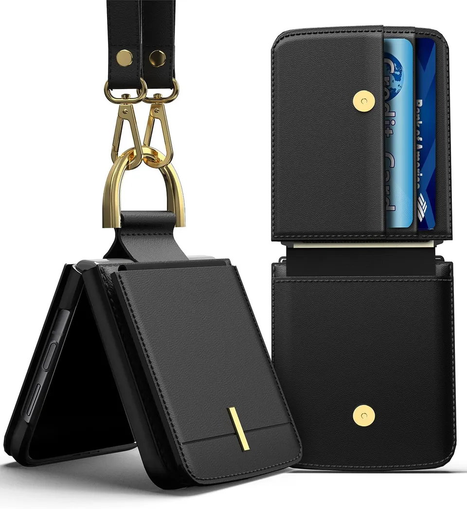 Redpepper Galaxy Z Flip 4 Cover pelle portafoglio tracolla