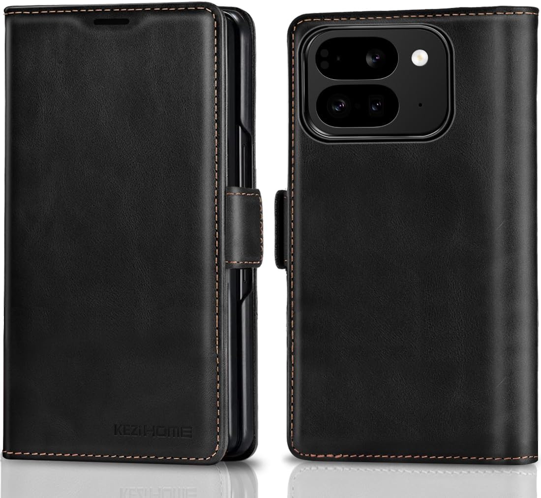 Redpepper Pixel 10 Pro Fold Cover Pelle Portafoglio RFID Nera
