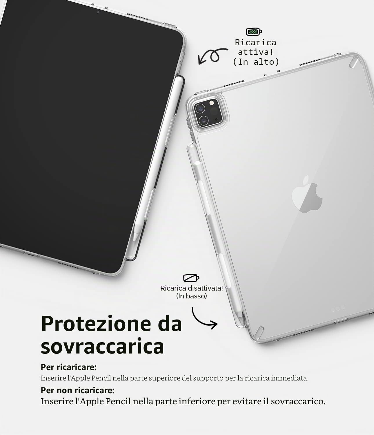 Ringke Fusion Cover iPad Pro 11 Trasparente Porta Pencil