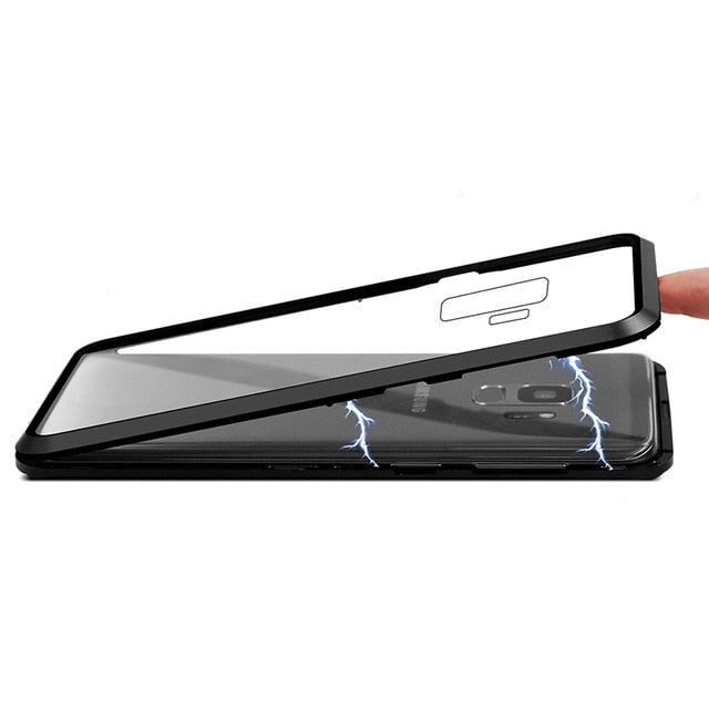 Redpepper Galaxy Note 9 custodia magnetica vetro temperato trasparente