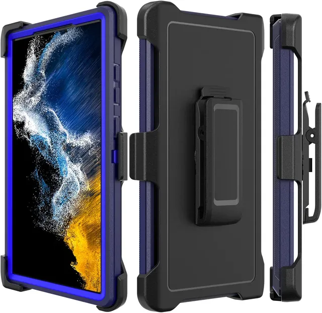 Redpepper Galaxy S23 Ultra cover antiurto con clip cintura nera