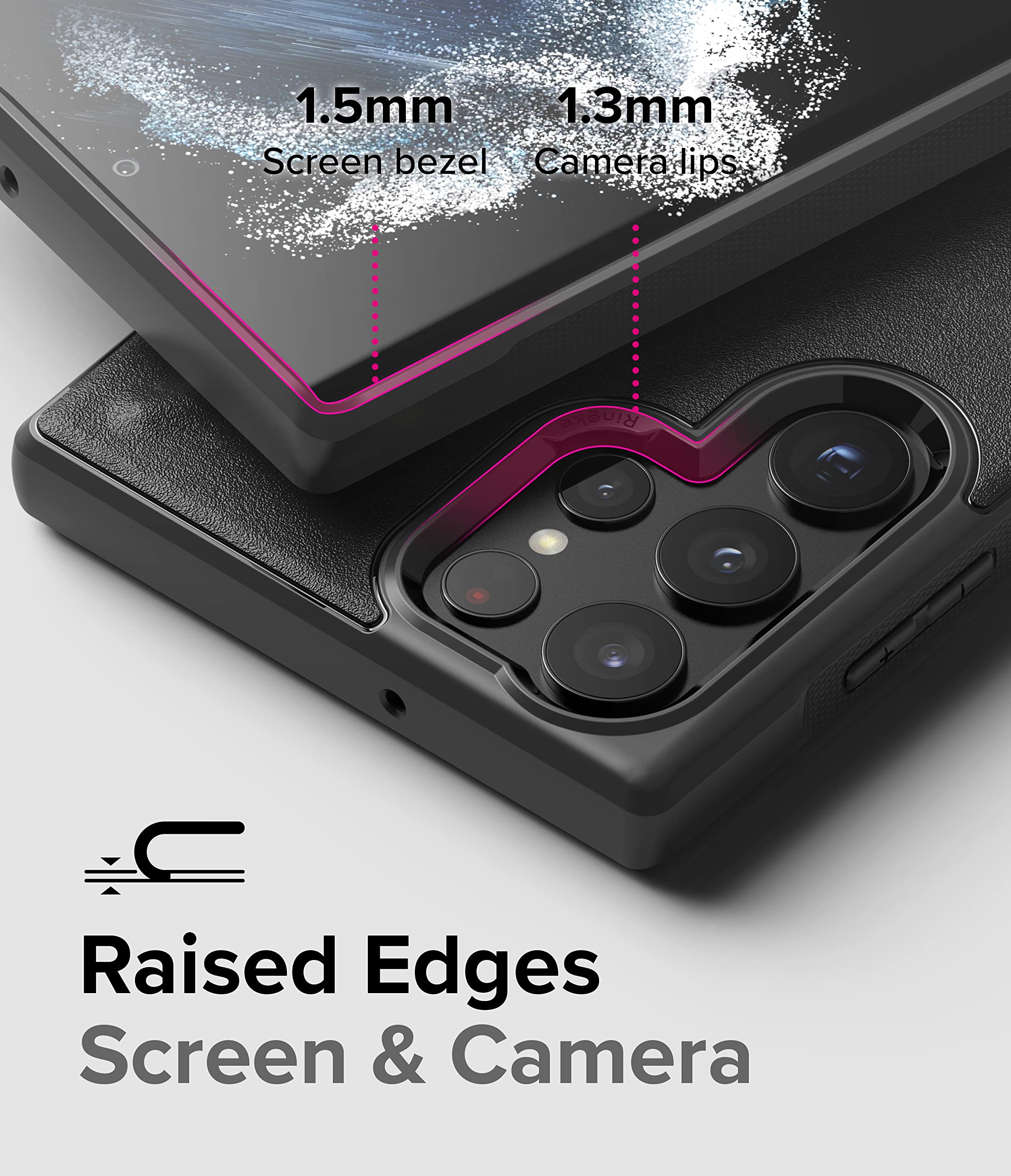 Ringke Onyx Cover Galaxy S22 Ultra Black Antiscivolo