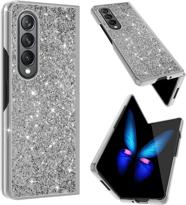 Redpepper Galaxy Z Fold 4 custodia glitter blu brillantini