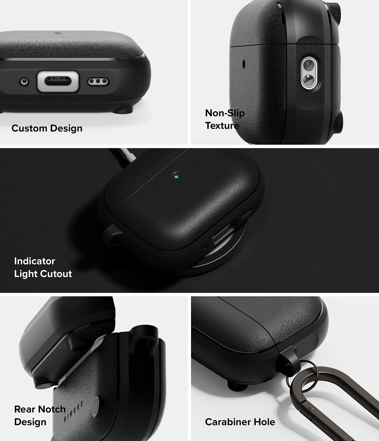 Ringke Onyx Magnetic AirPods Pro 3 custodia nera Black