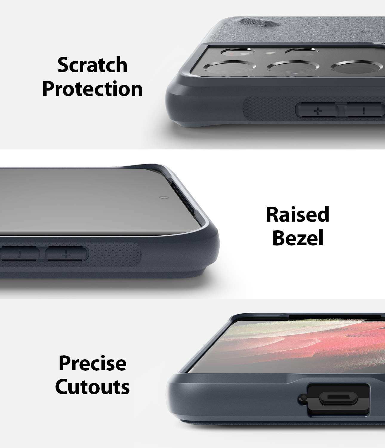 Ringke Onyx Galaxy S21 Ultra Custodia Grigia Dark Gray