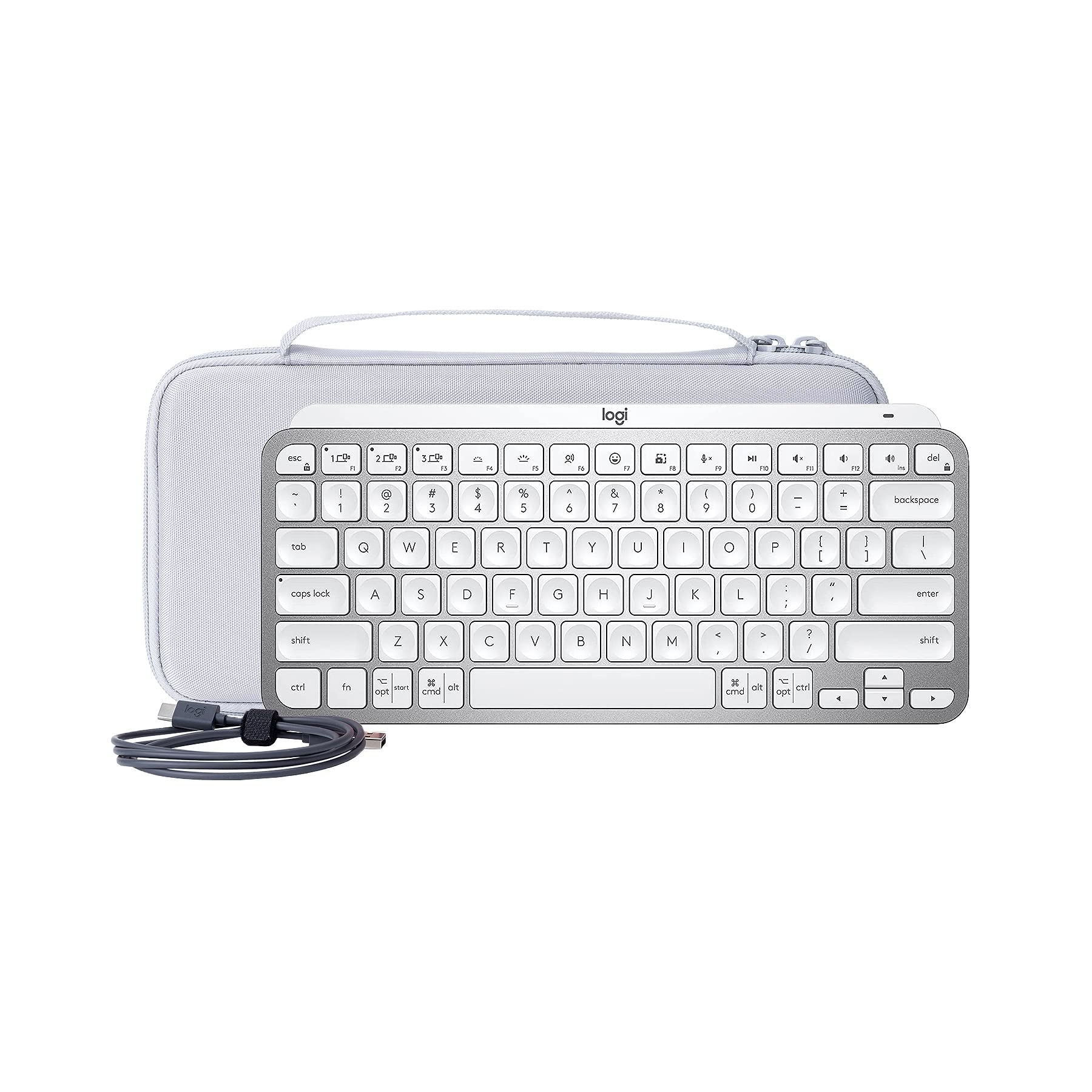 Aenllosi Keyboard & Mouse Case MX Keys Mini custodia Bianca