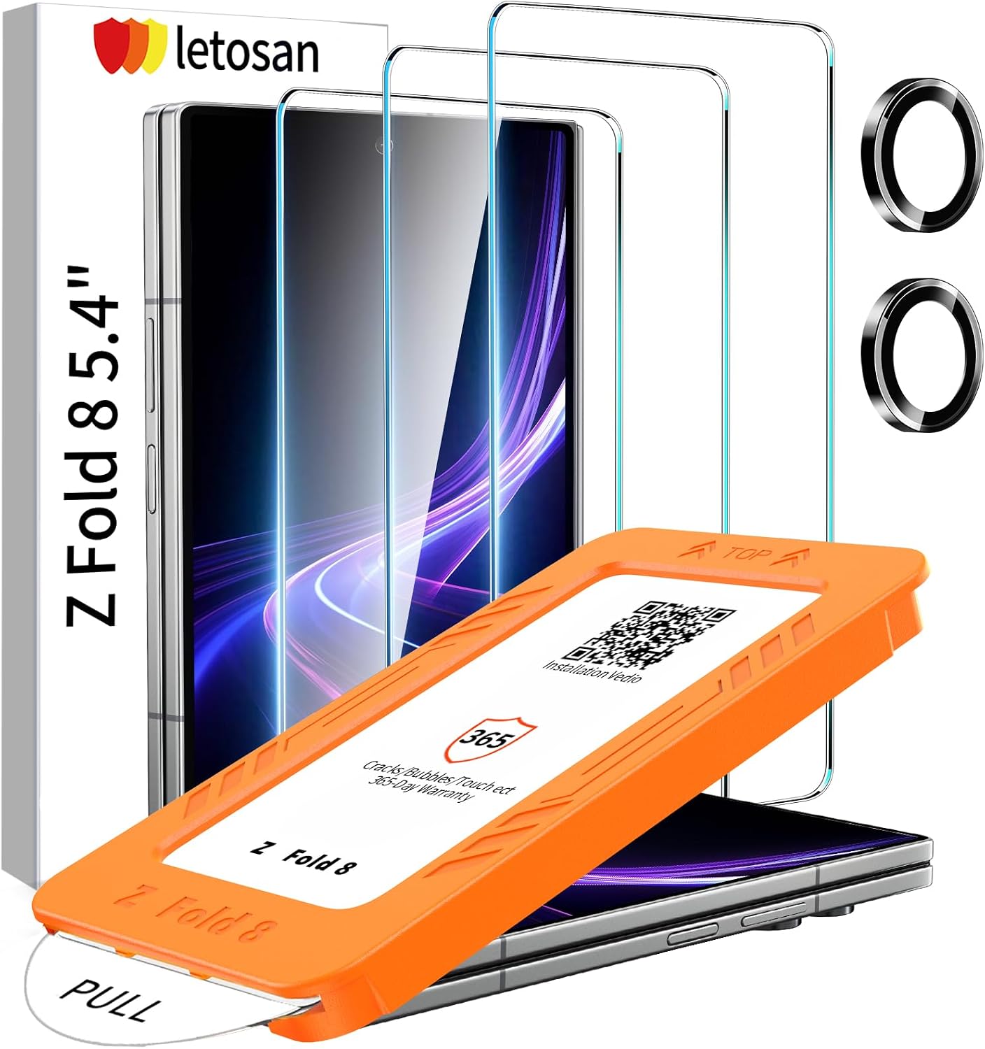Redpepper Galaxy Z Fold 8 Pellicola Vetro 9H 3 Pezzi