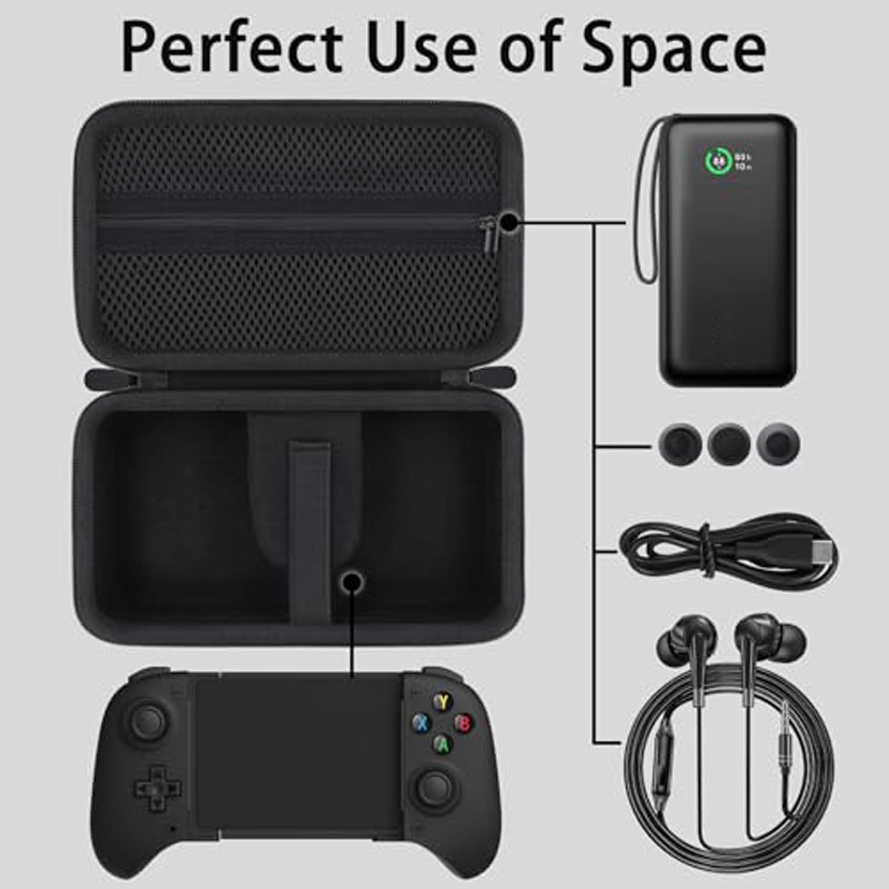 Aenllosi Game Controller Case custodia 8Bitdo Ultimate nero EVA