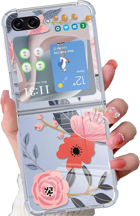 Redpepper Galaxy Z Fold 5 Cover Fiori trasparente slim