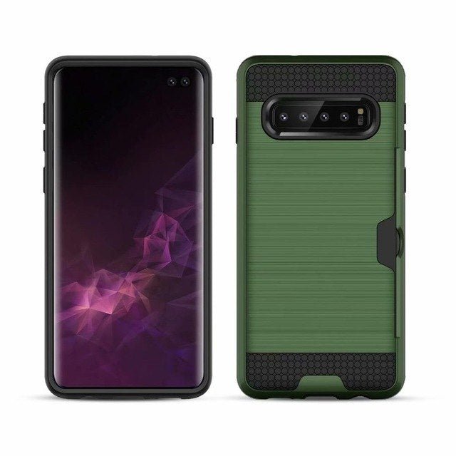 Redpepper Galaxy S10 Cover Slim Nera con Porta Carte