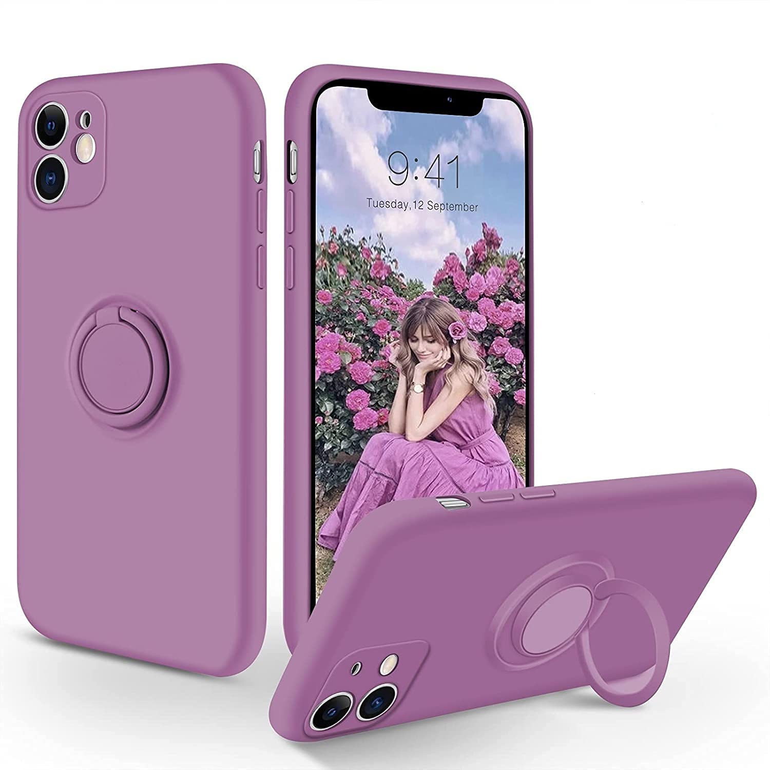 Redpepper iPhone 11 cover silicone anello kickstand