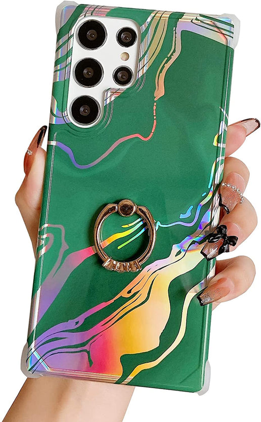 Redpepper Galaxy Cases S22 Ultra cover marmo strass con anello