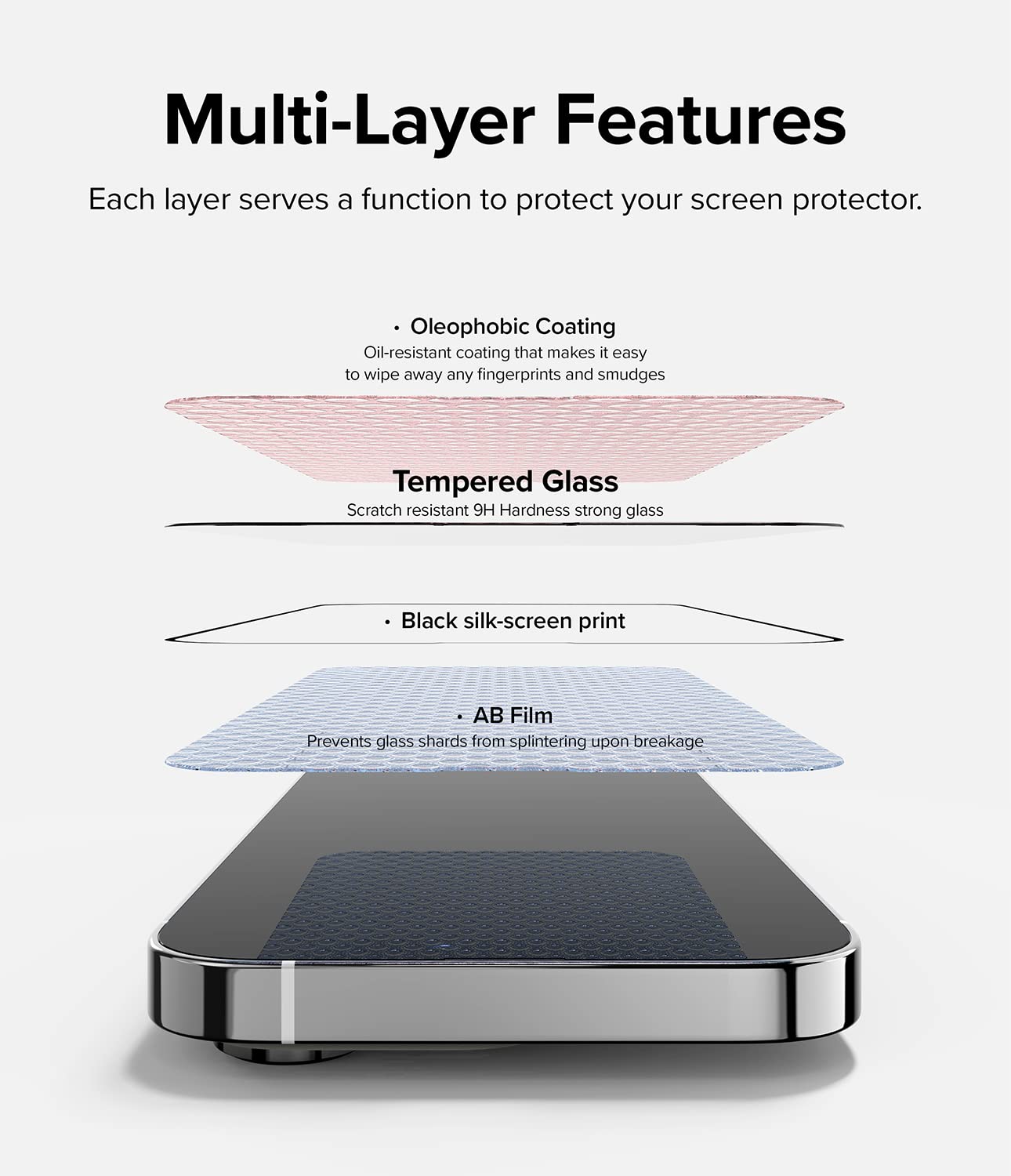 Ringke Full Cover Glass Vetro iPhone 14 Pro Max 9H