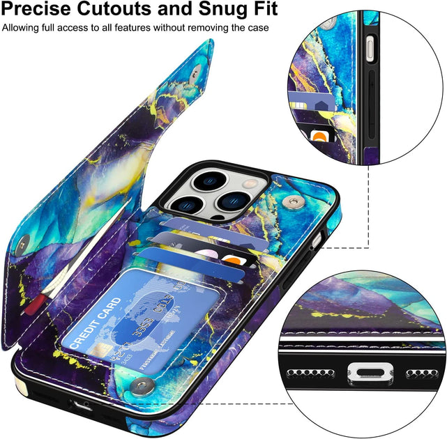 Redpepper iPhone 14 Pro cover portafoglio pelle 3 carte