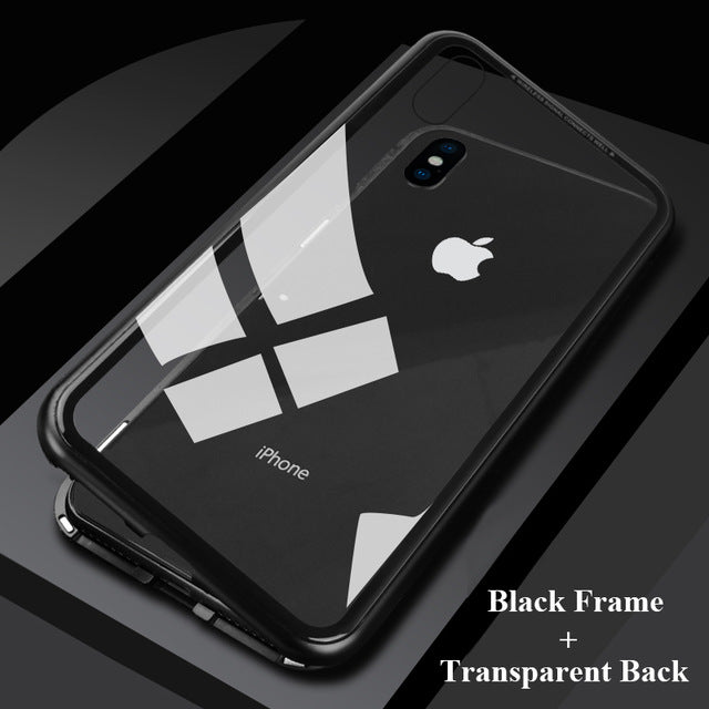 Redpepper iPhone XS Max cover magnetica vetro nero 360°