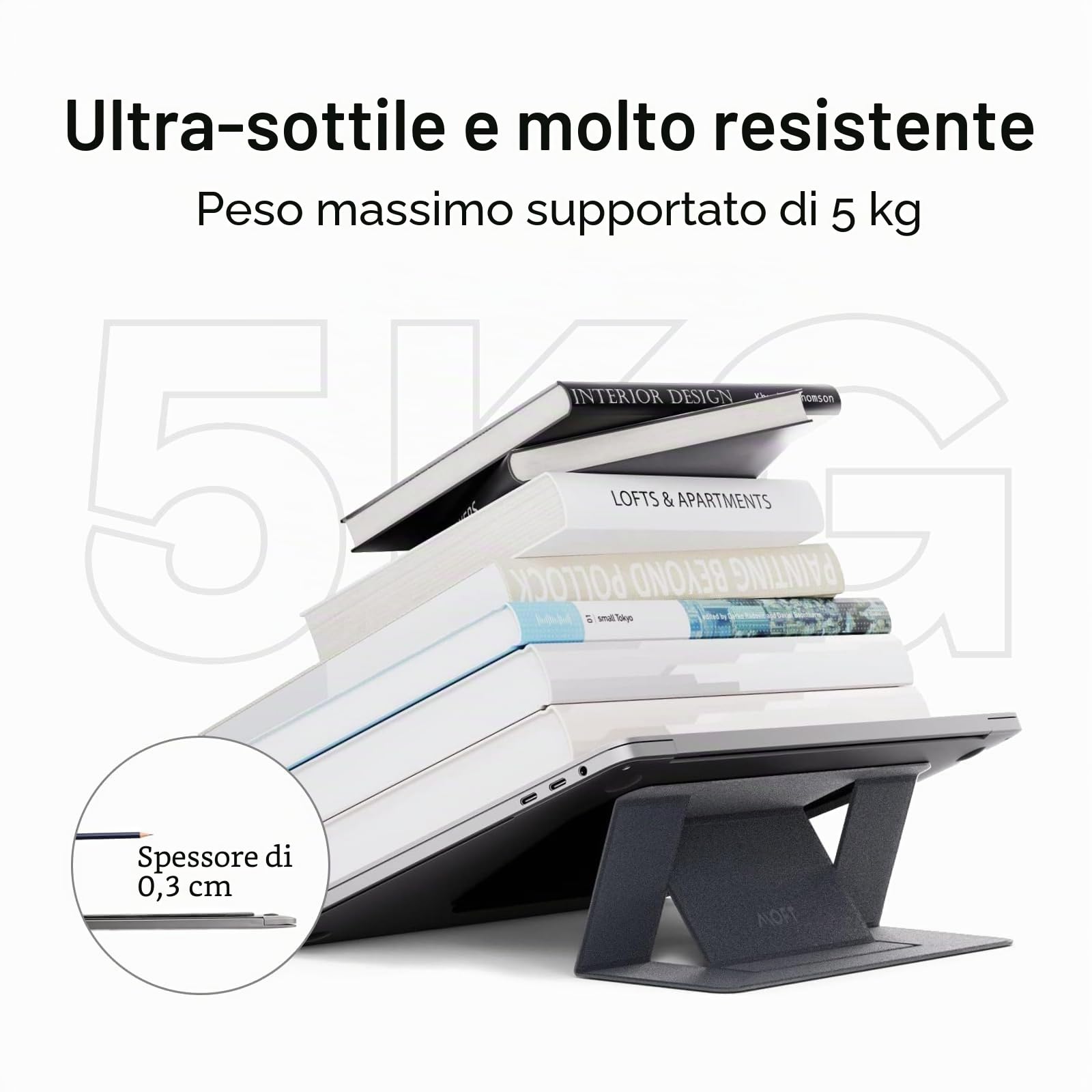 MOFT Invisible Series supporto laptop 15.6" grigio stellato adesivo
