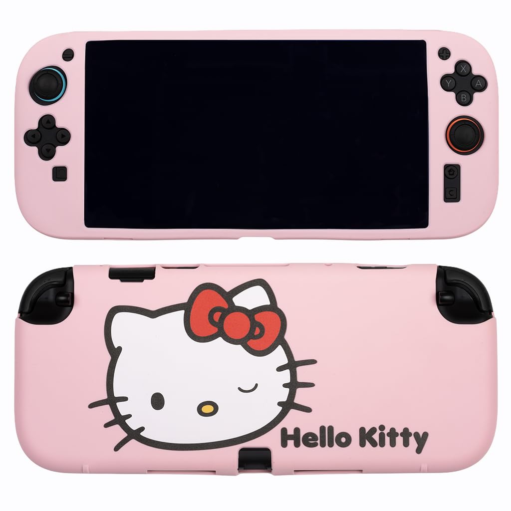 Konix Hello Kitty Cover Switch 2 Silicone Rosa Antiurto