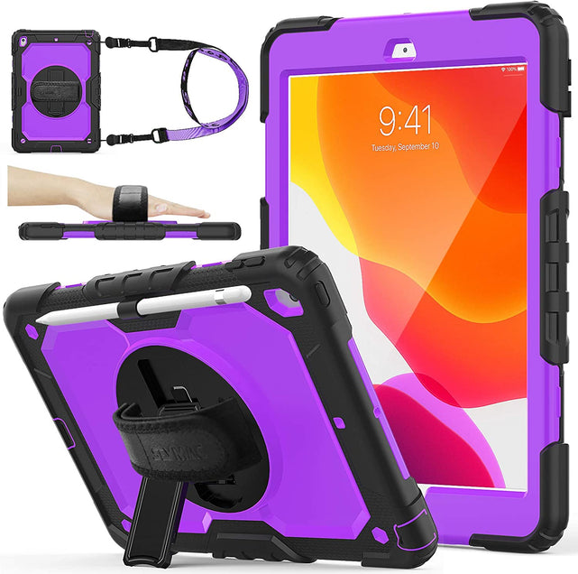 Redpepper iPad 10.2 Cover 9/8/7 gen nera con pellicola