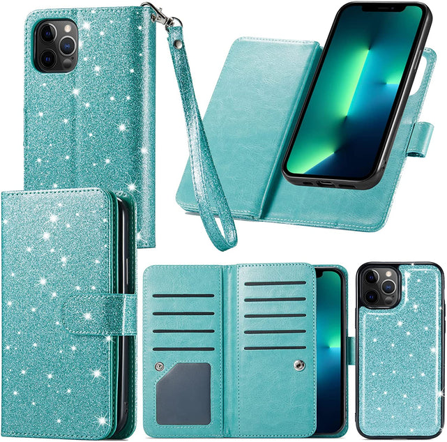 Redpepper iPhone 13 Pro Max cover portafoglio glitter
