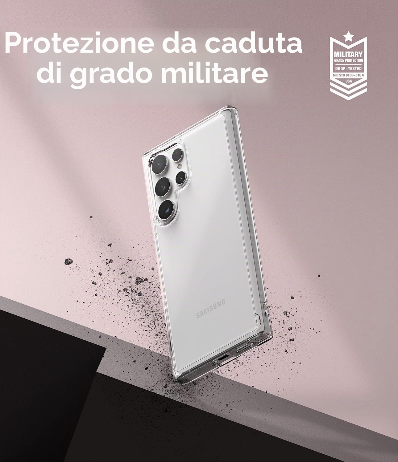 Ringke Fusion Cover Galaxy S22 Ultra Clear Trasparente Antiurto