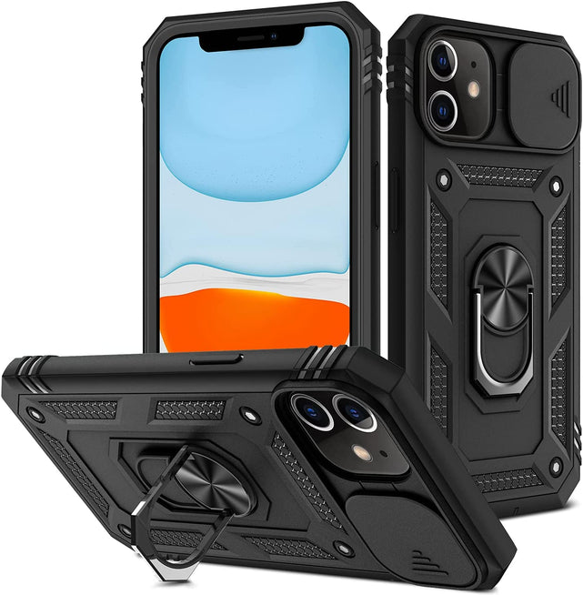 Redpepper Apple Cases iPhone 11 Cover con Copricamera e Anello