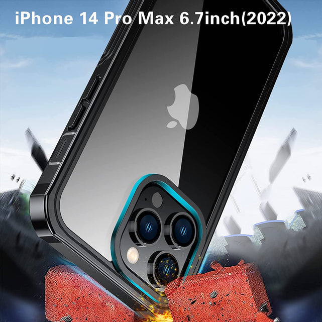 Redpepper Apple Cases 14 Pro Max Bumper Cover vetro nera 6.7