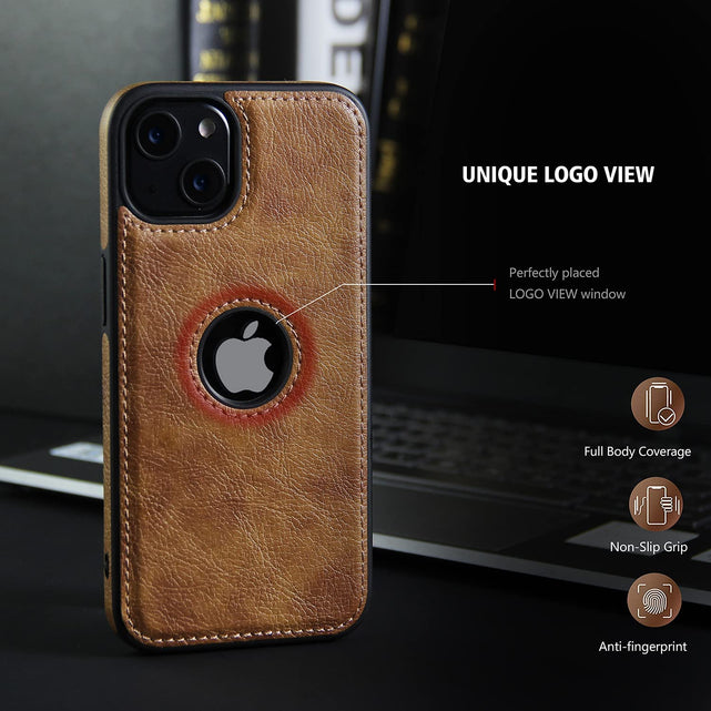 Redpepper iPhone 13 Mini cover pelle slim logo a vista