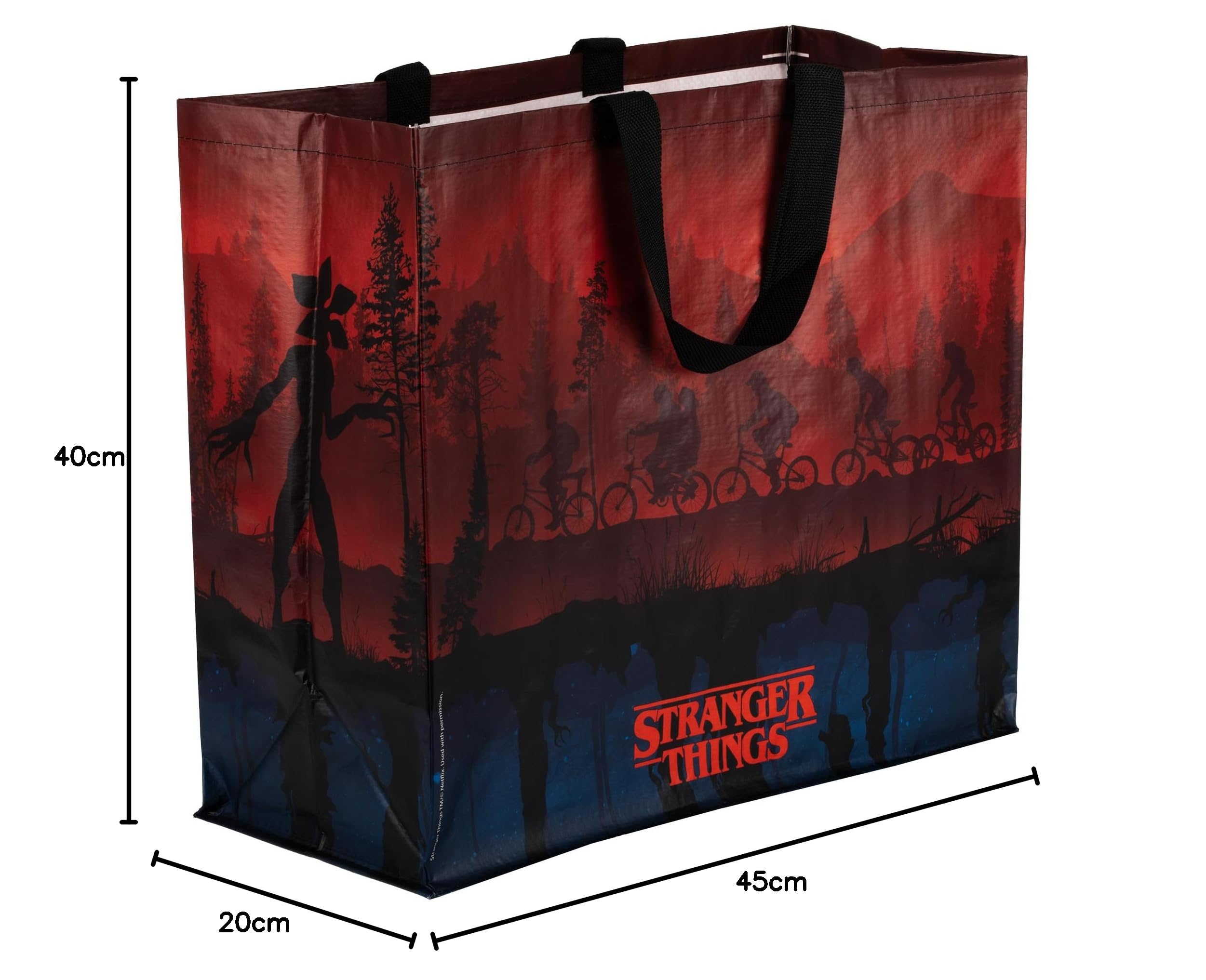 Konix Stranger Things borsa spesa 40x45x20 riciclata Upside Down