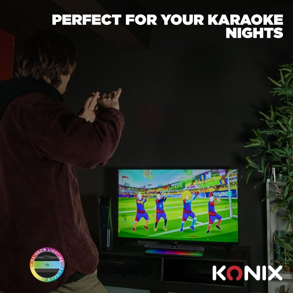 Konix Soundbar gaming Bluetooth RGB nera 2x5W