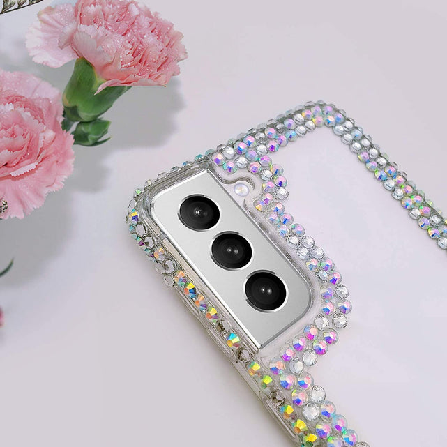 Redpepper S23 Plus cover bumper strass glitter trasparente