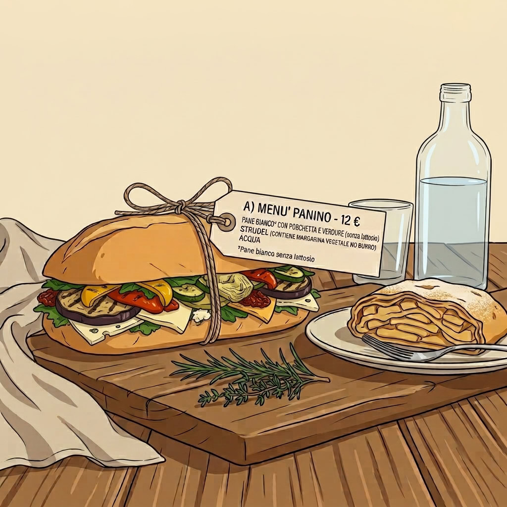 Menù Vaia Panino con Strudel e Acqua Menu Pranzo