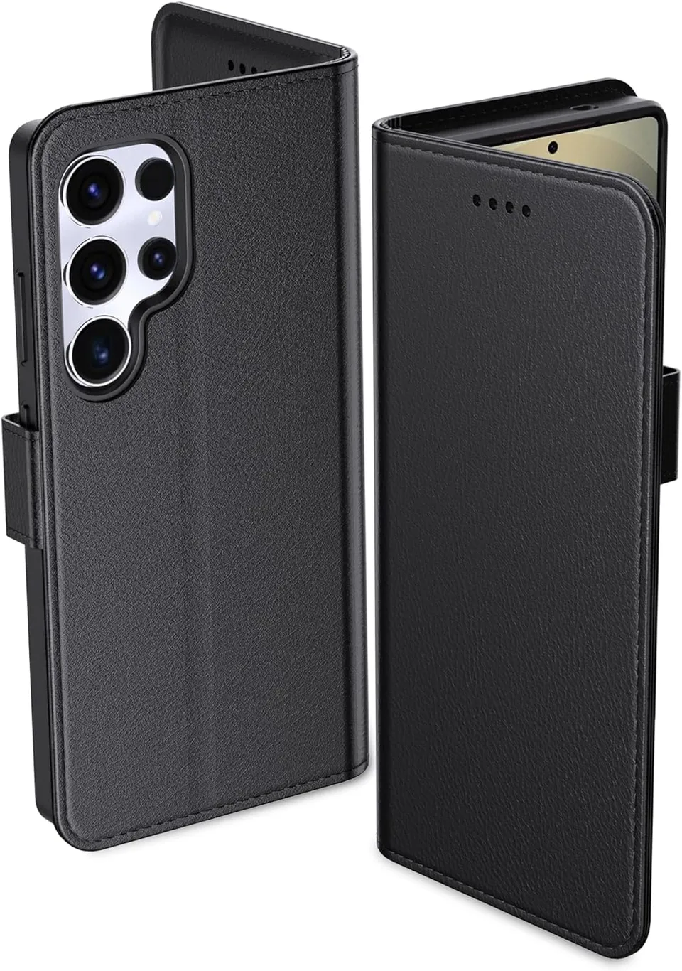 Redpepper S25 Ultra Custodia Pelle Portafoglio Flip Nera