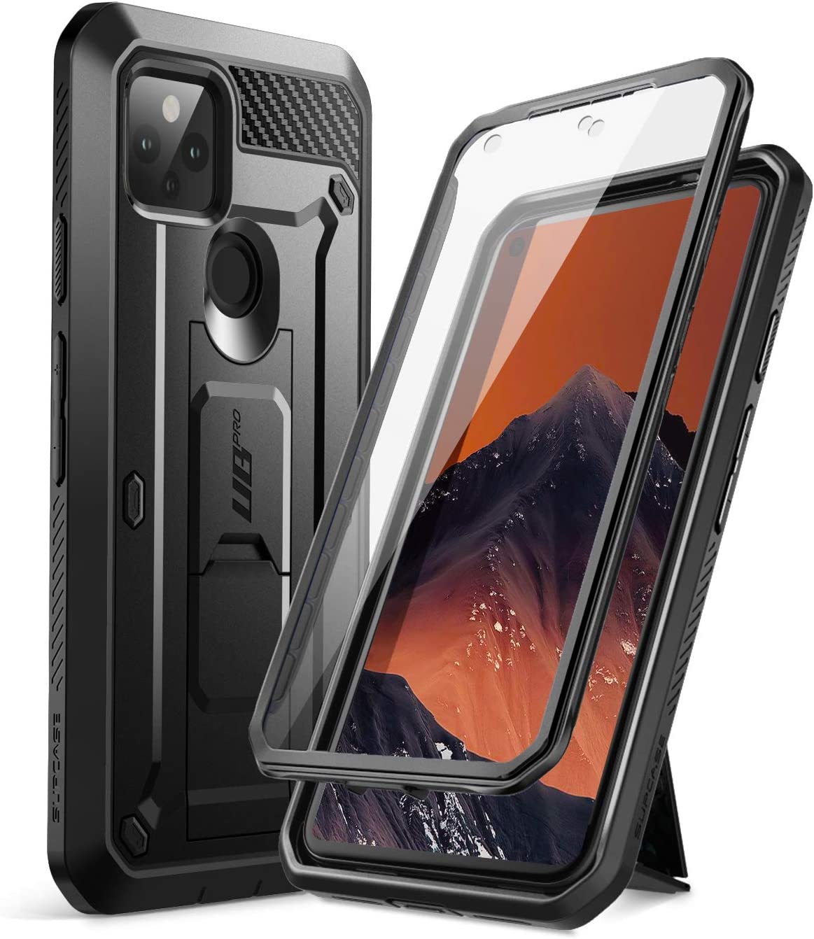 Redpepper Pixel 5 Cover Corazzata Holster nera