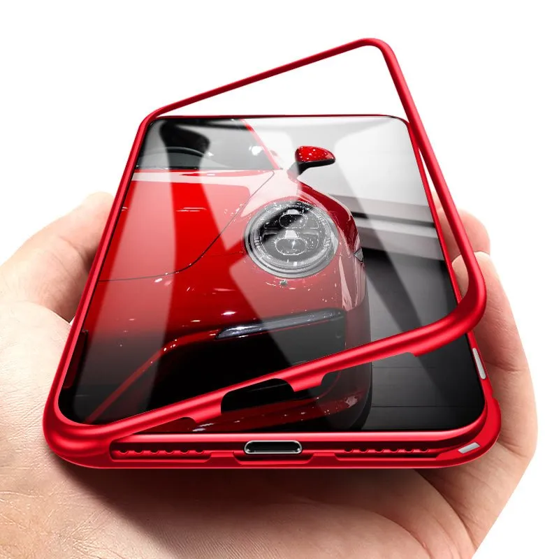 Redpepper iPhone XS Max cover magnetica vetro nero 360°