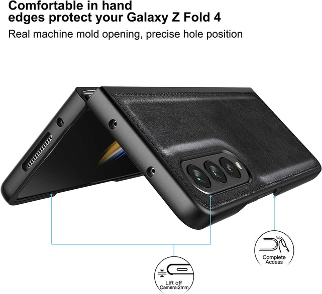 Redpepper Galaxy Cases Galaxy Z Fold 4 custodia pelle nero slim