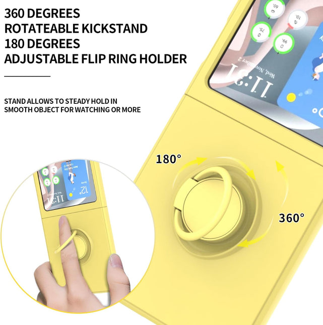 Redpepper Galaxy Z Flip 5 cover gialla morbida con stand