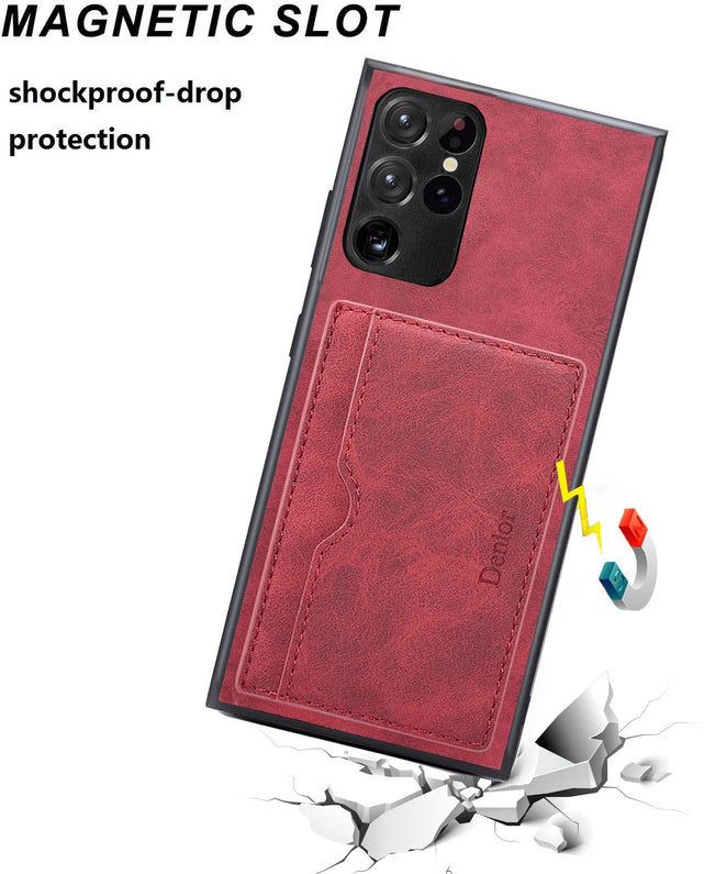 Redpepper Galaxy S22 Ultra cover portafoglio pelle con stand