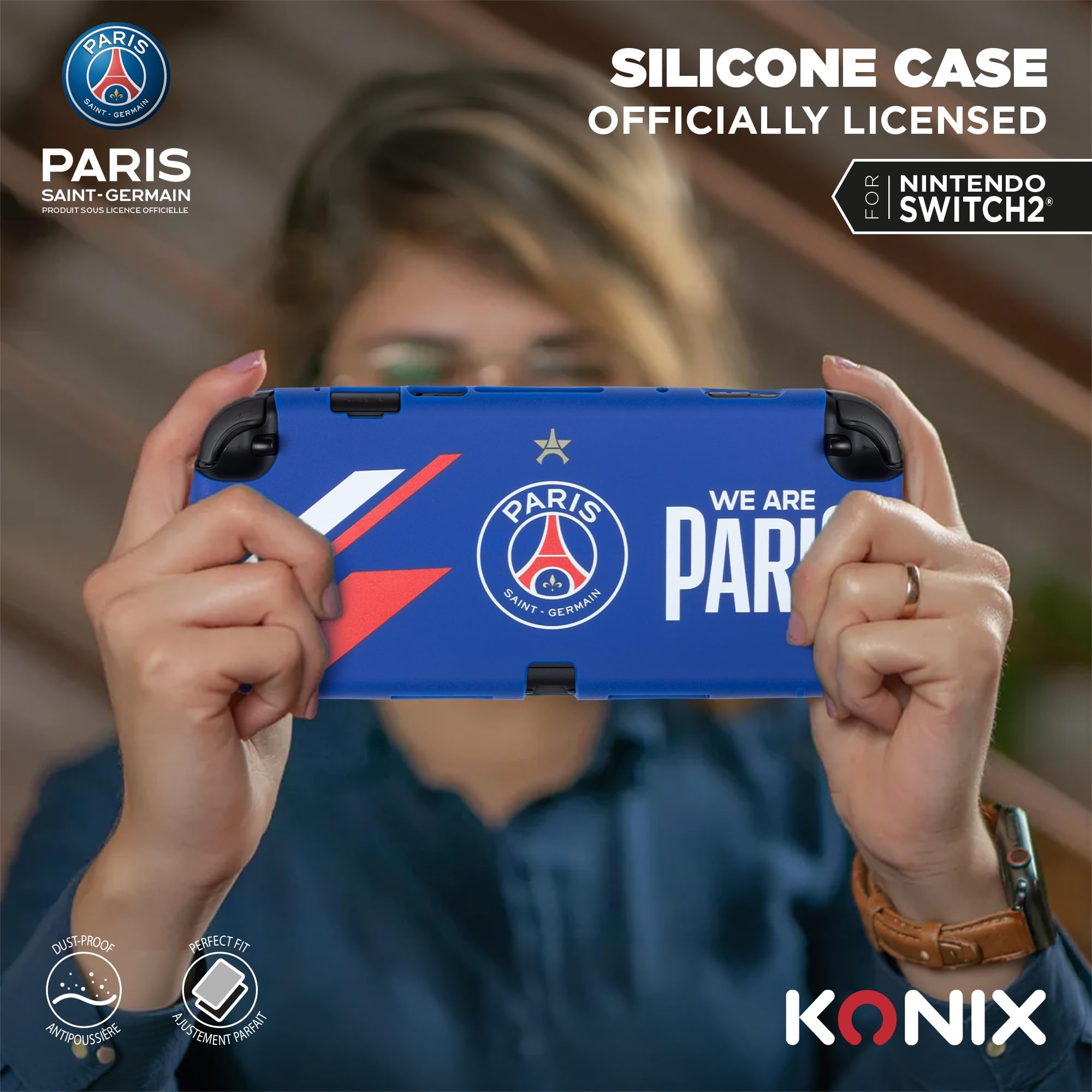 Konix PSG Cover Switch 2 Silicone Blu Antiurto Design 1 Stella