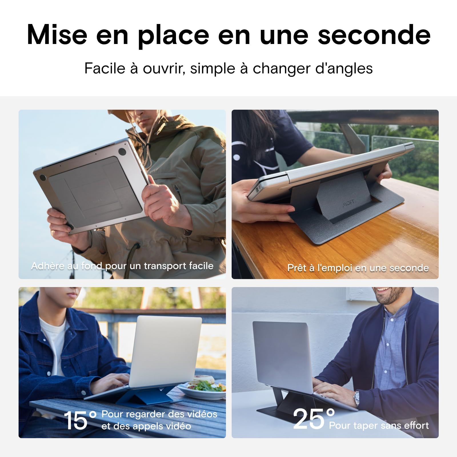 MOFT Invisible Series supporto laptop 15.6" grigio stellato adesivo
