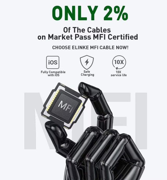 Redpepper Cavo Lightning Nylon MFi Certificato iPhone