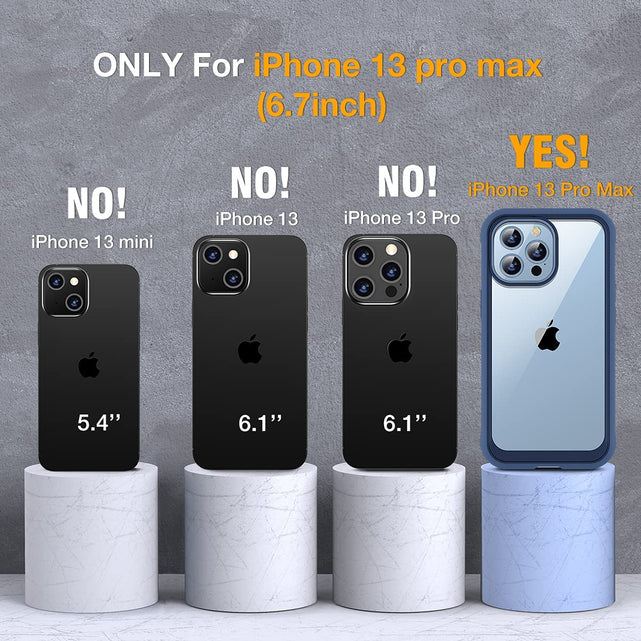 Redpepper Apple Cases 13 Pro Max Cover Trasparente Full-Body 360