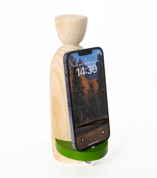 VAIA People Legami Dock Station Smartphone Legno 3 Posti