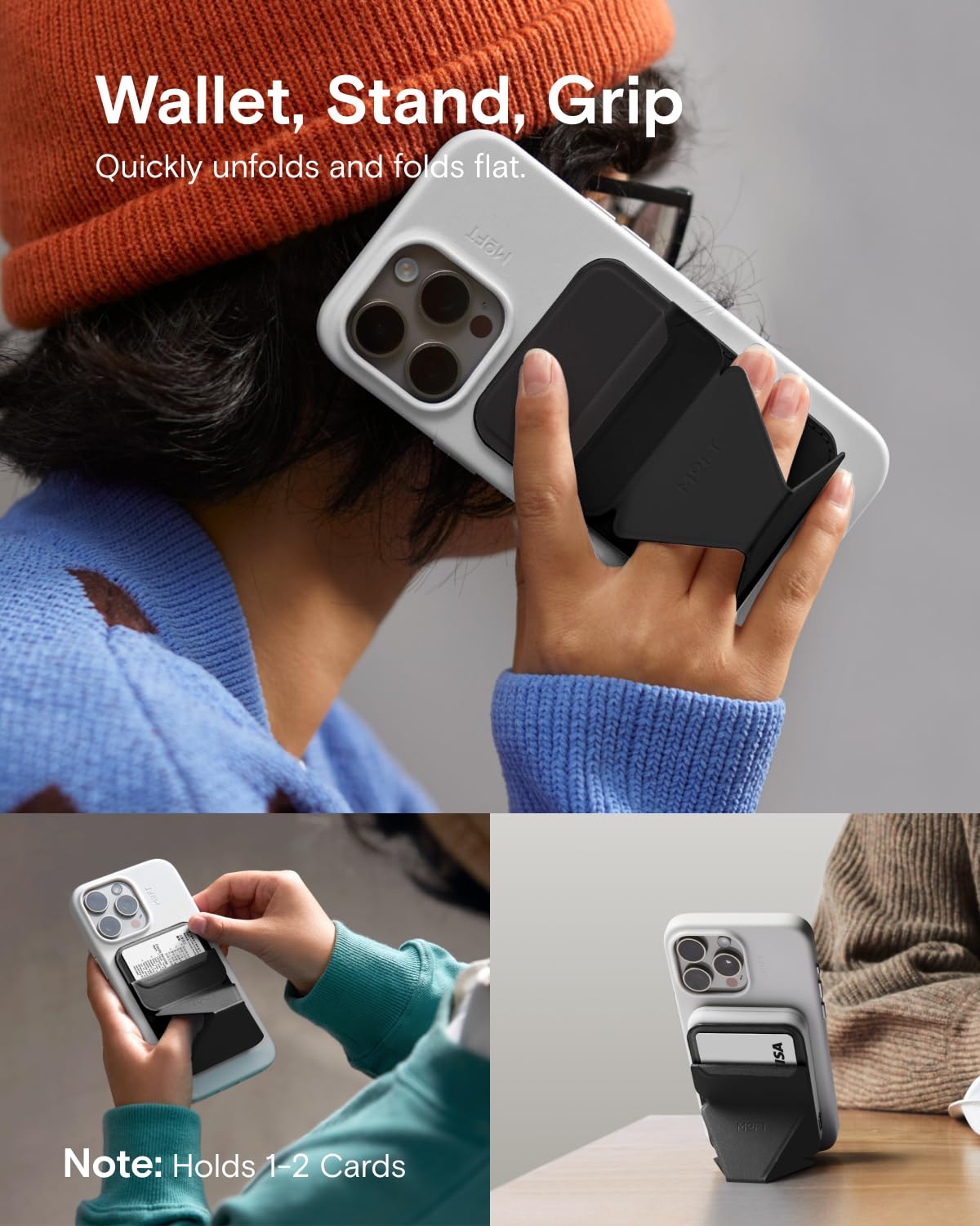 MOFT Snap Series Wallet Stand iPhone MagSafe 3 carte magnetico