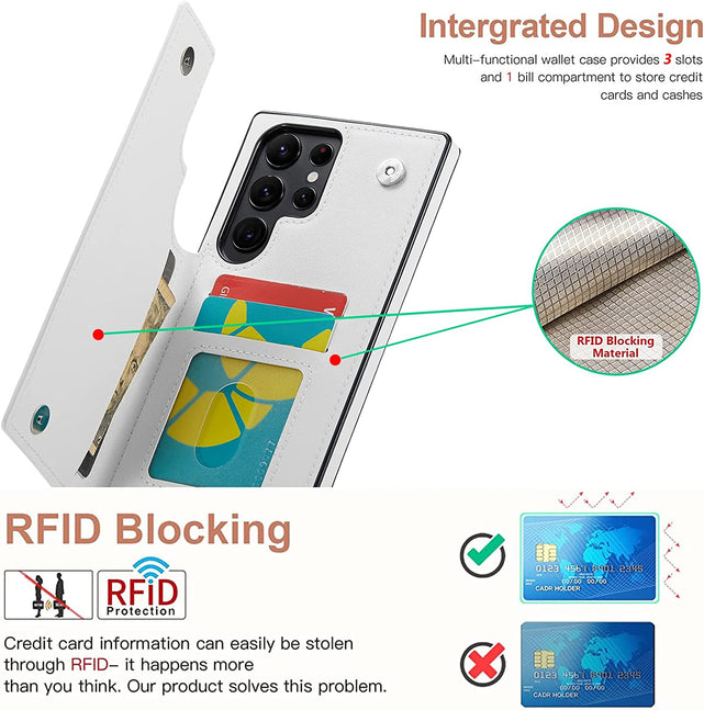 Redpepper Galaxy S23 Ultra custodia portafoglio pelle RFID