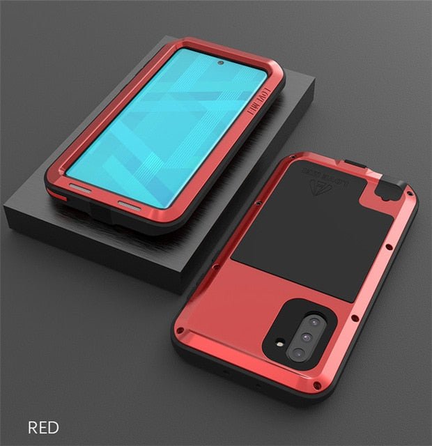 Redpepper Galaxy Cases Note 10 cover alluminio nera