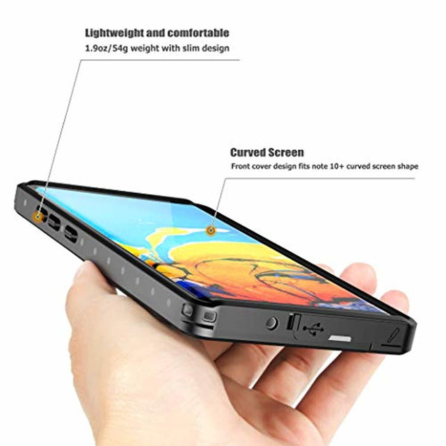 Redpepper Galaxy Note 10 Plus Cover Impermeabile IP68 Nera