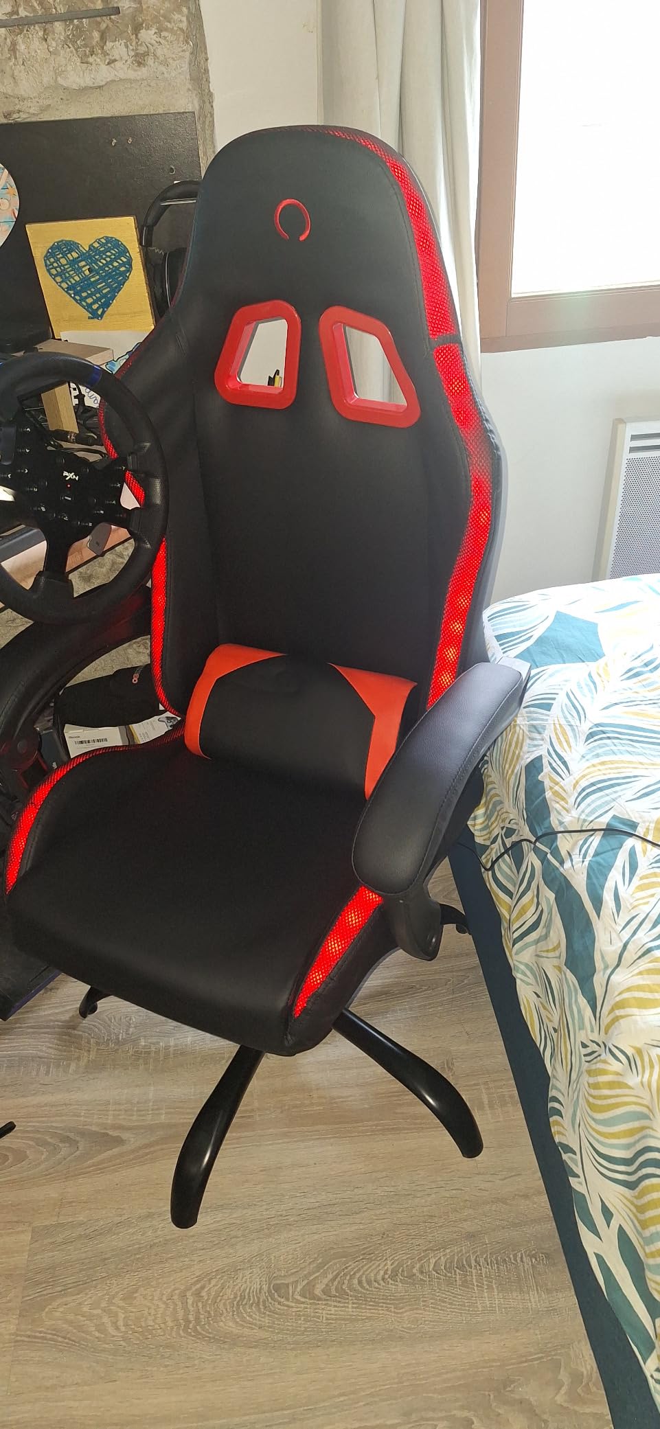 Konix Phantom sedia gaming ufficio nera RGB 135°
