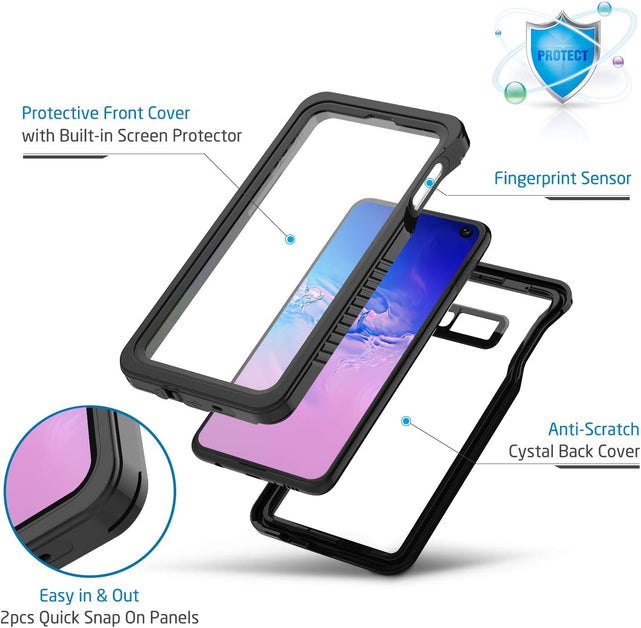 Redpepper Galaxy Cases cover Galaxy S10e nera waterproof IPX8