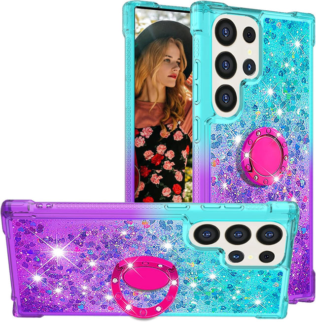 Redpepper Galaxy S25 Plus cover glitter liquida rosa